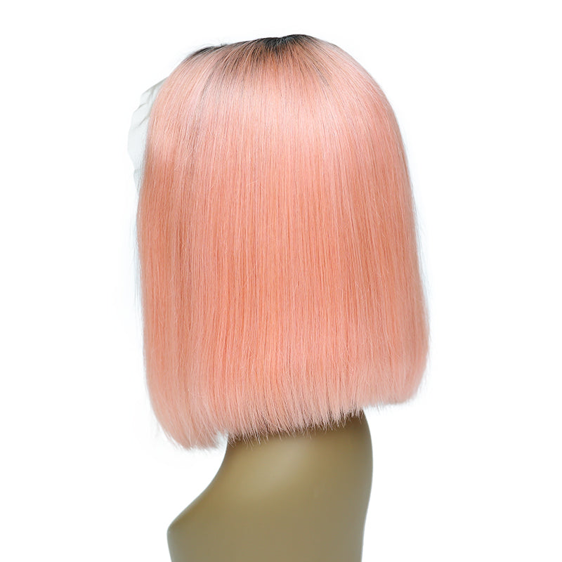 Msbeauty T1B/PINK Lace Front Straight Bob 2019 Summer New Hair Style Bob Cut Wig - MSBEAUTY HAIR