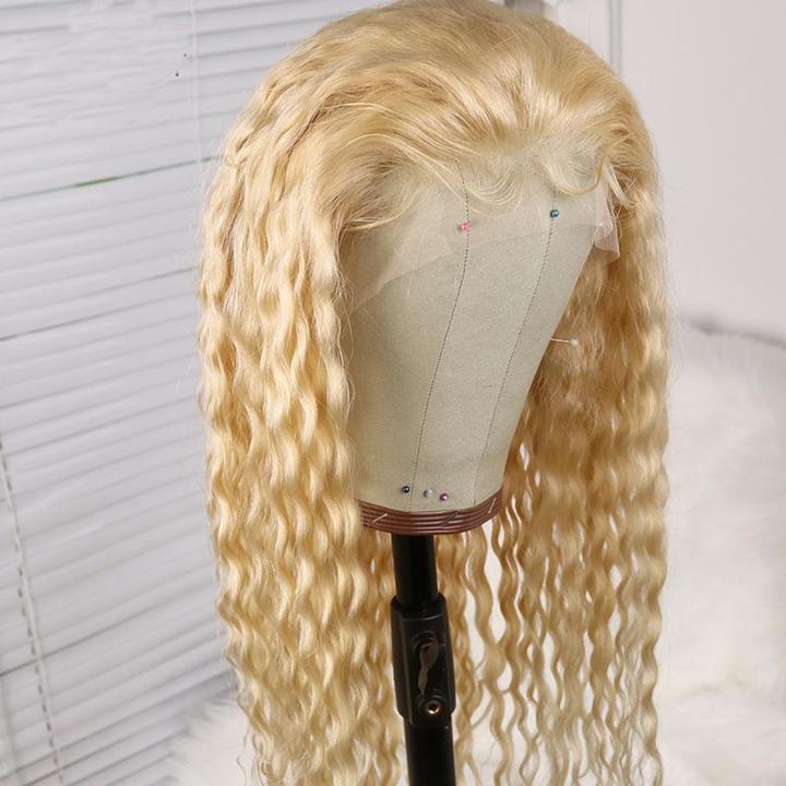 Msbeauty Lace Front 10A Blonde Curly Human Hair Wig - MSBEAUTY HAIR