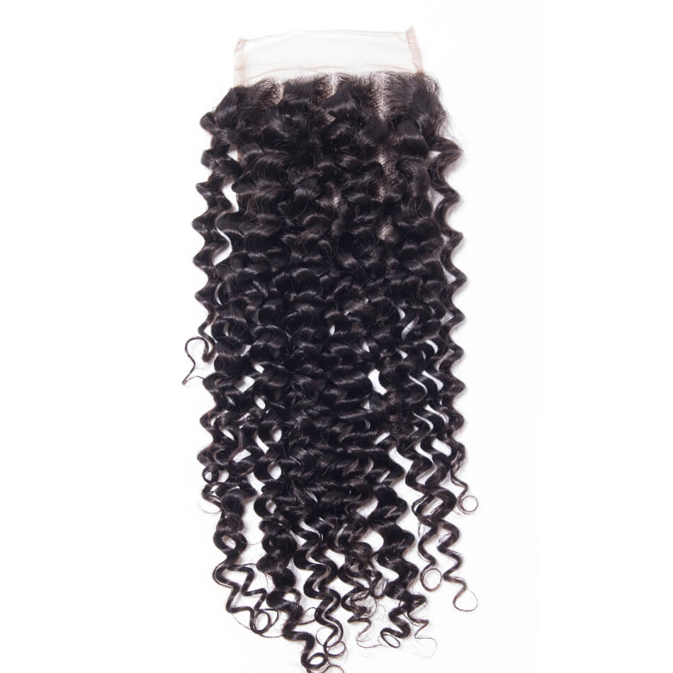 Msbeauty Grade 10A Virgin Brazilian Human Hair Jerry Curl 4x4 Lace Closure - MSBEAUTY HAIR