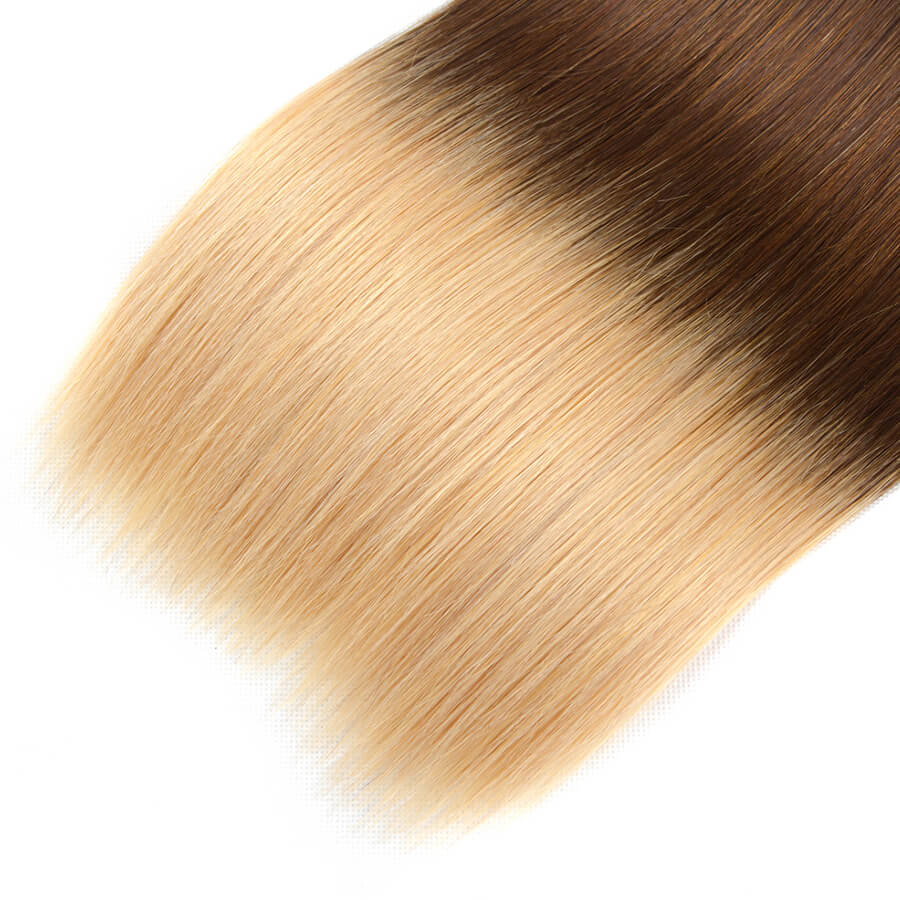 Msbeauty 3 Bundles Straight Beyonce Ombre Blonde Hair Color Unprocessed Remy Hair Extensions - MSBEAUTY HAIR