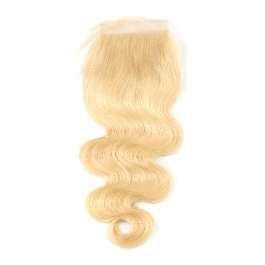 Msbeauty Brazilian Body Wave Unprocessed Blonde Human Hair 3 Bundles With Lace Closure - MSBEAUTY HAIR