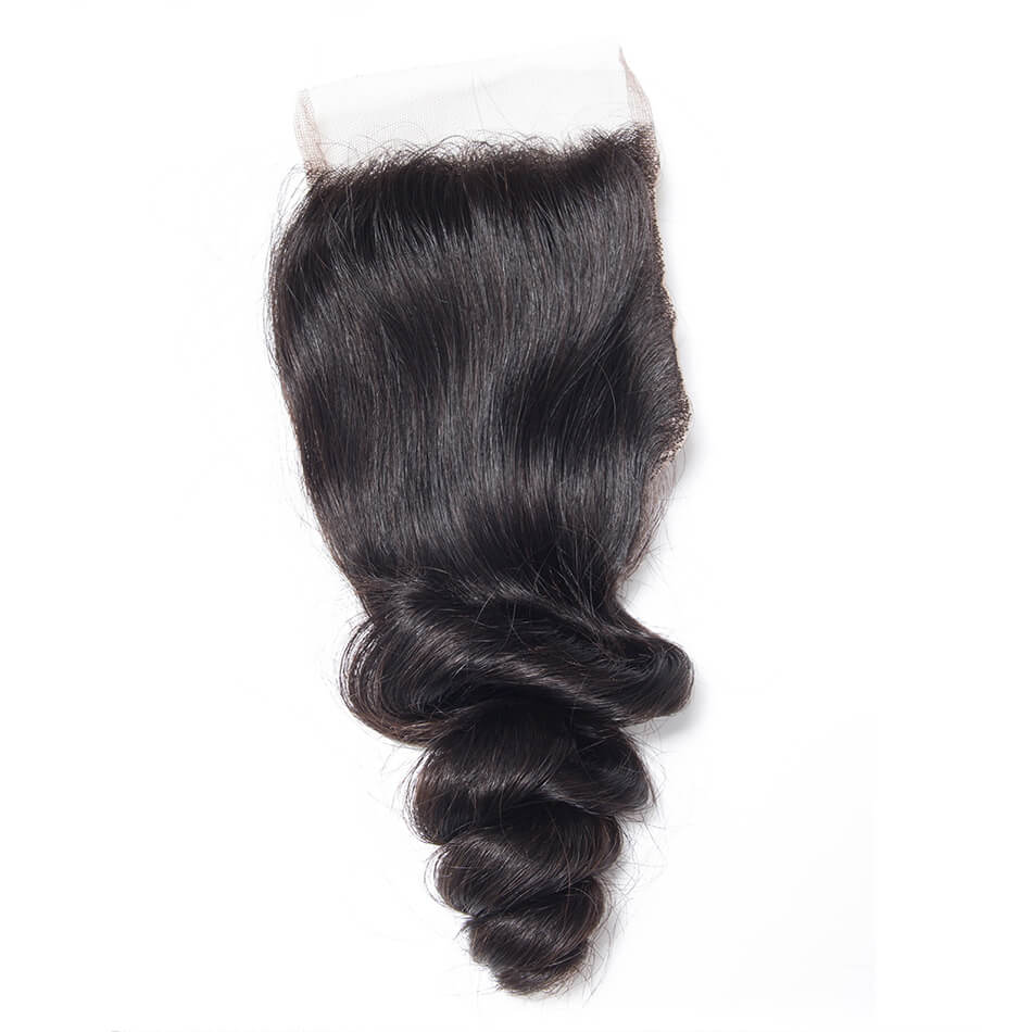 Msbeauty 8A Brazilian Remy Loose Wave Human Hair 3 Pcs With Lace Closure Baby Hair Pre Plucked - MSBEAUTY HAIR