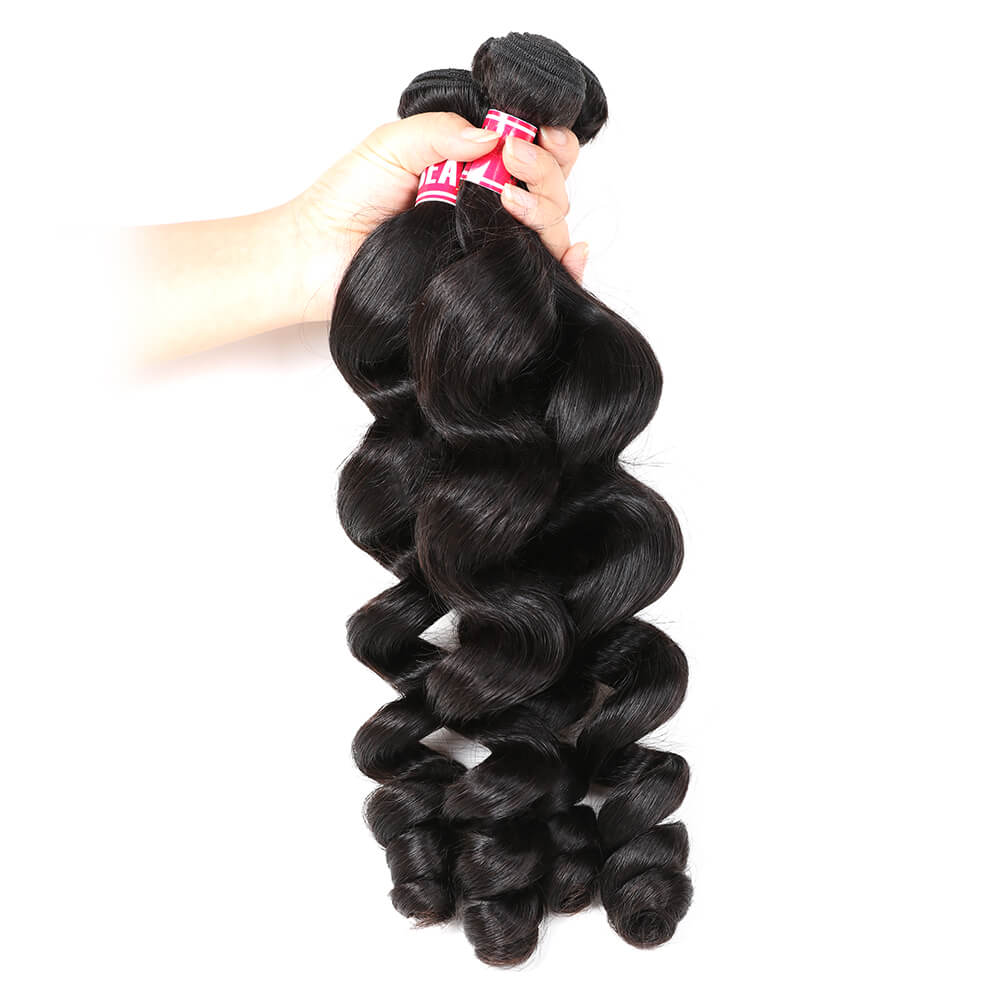 Msbeauty Peruvian Hair 8A Loose Loose Wave Human Hair Bundles 4 Pcs Sale - MSBEAUTY HAIR