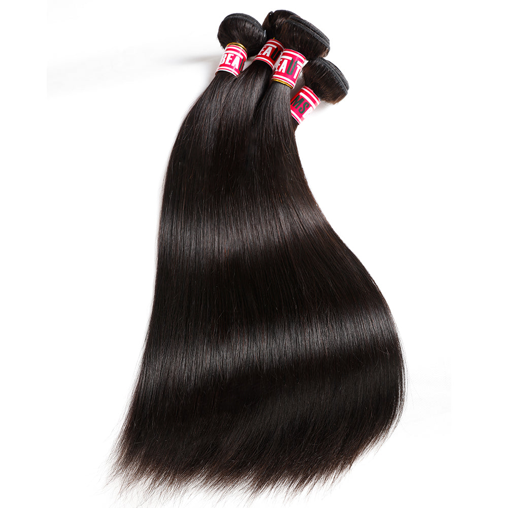Msbeauty Peruvian Straight Human Hair 4Pcs/ Pack Bundles Deal 8"-30" Long Unprocessed Virgin Hair - MSBEAUTY HAIR