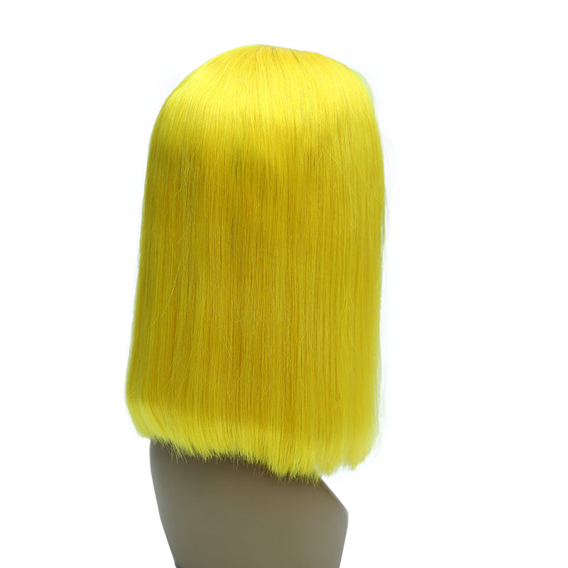 Msbeauty Mermaid Yellow Lace Front Bob Wig Brazilian Lace Front 2019 Summer Wig Trendy Color - MSBEAUTY HAIR