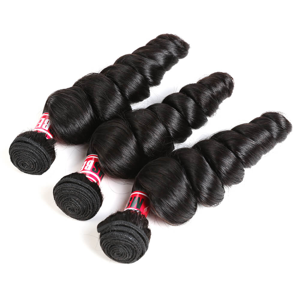 Msbeauty 3 Pcs Loose Wave Brazilian Unprocessed Human Hair Bundles Free Shipping - MSBEAUTY HAIR