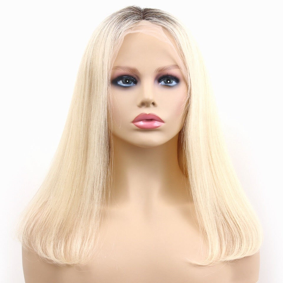 Msbeauty T1B/613 Ombre Blonde Straight Bob Lace Front Wig 2019 Best Seller - MSBEAUTY HAIR