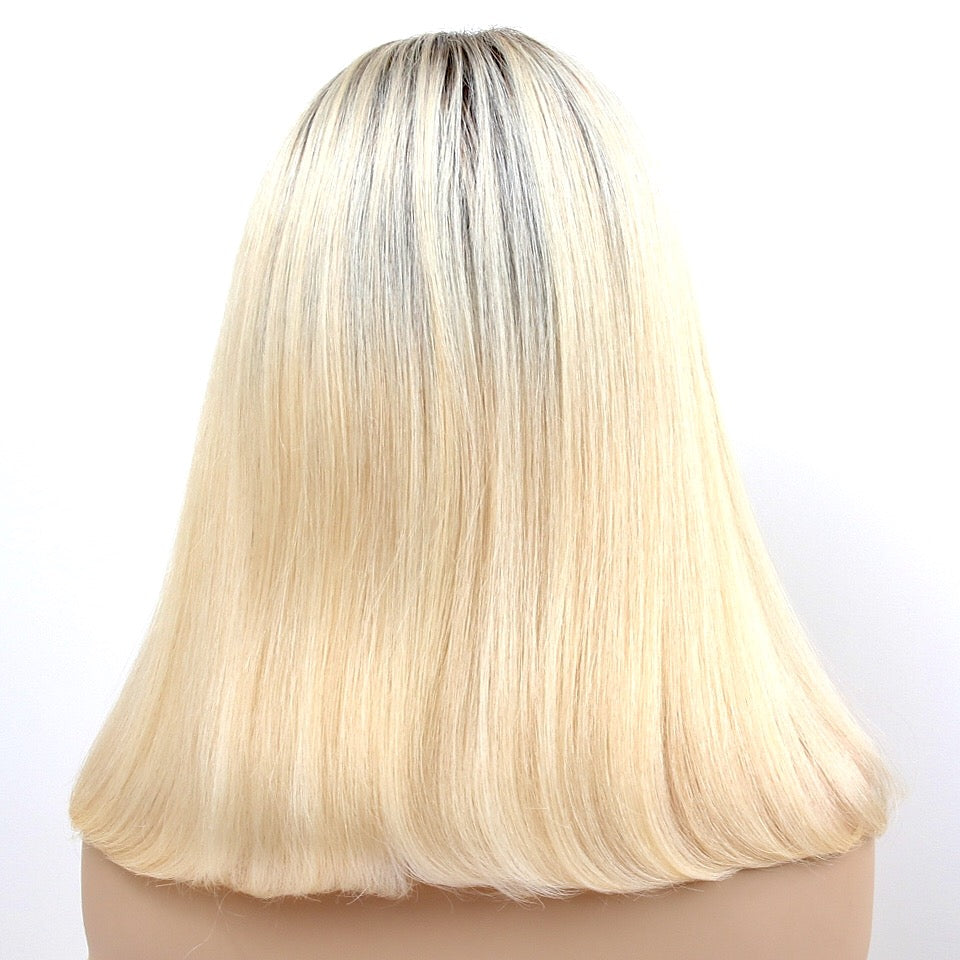 Msbeauty T1B/613 Ombre Blonde Straight Bob Lace Front Wig 2019 Best Seller - MSBEAUTY HAIR