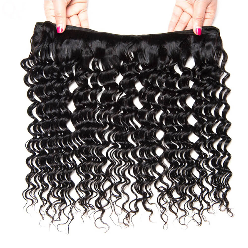 Msbeauty Remy Deep Wave 3 Bundles Malaysian Human Hair Weave - MSBEAUTY HAIR