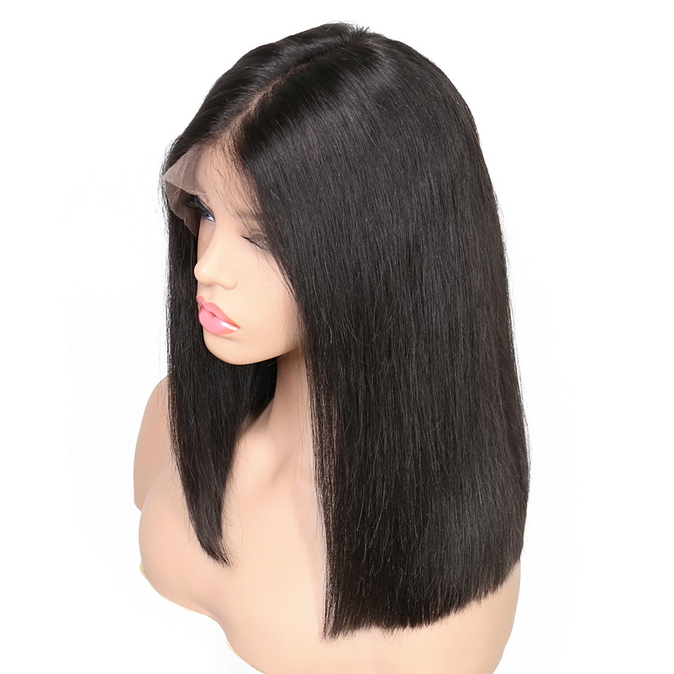 Msbeauty Human Hair Lace Front Bob Straight Short Hair Style - MSBEAUTY HAIR