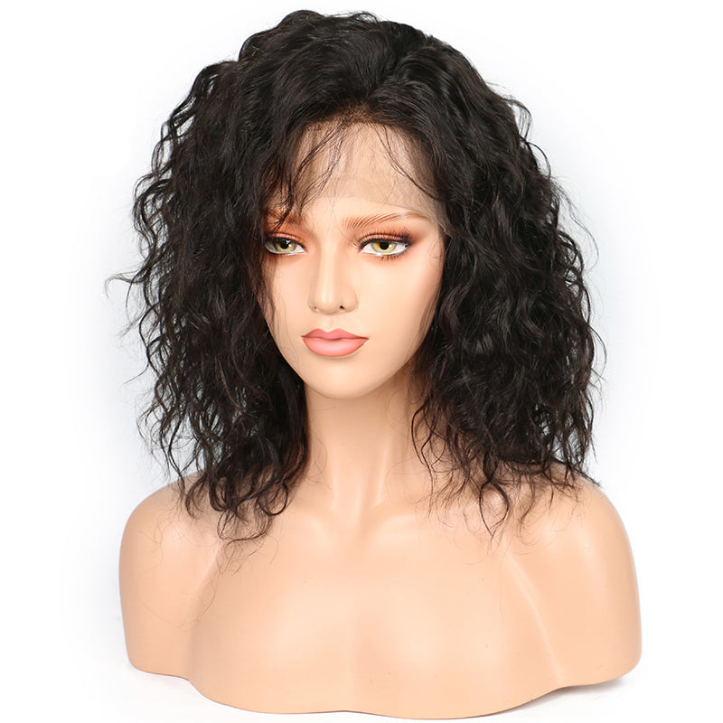 Msbeauty Free Part Lace Front Short Deep Curly 180% Density Pre Plucked Natural Hair Line - MSBEAUTY HAIR