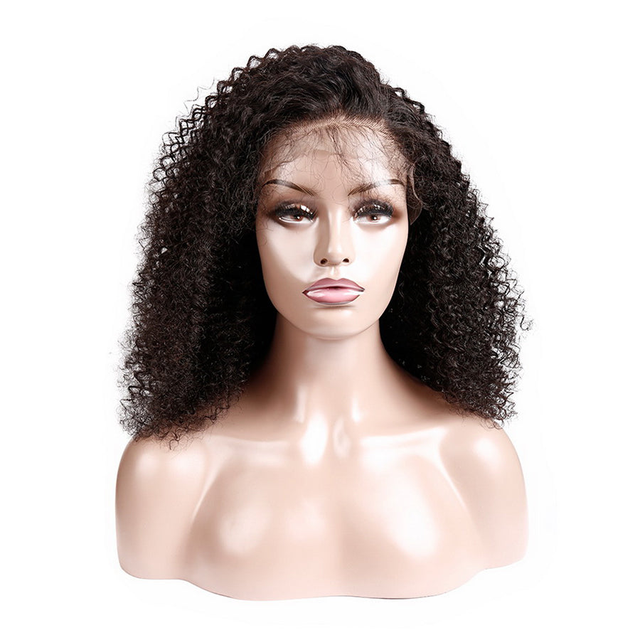 Msbeauty 180% Density Short Lace Front Curly Baby Hair Pre Plucked Human Hair Wig - MSBEAUTY HAIR