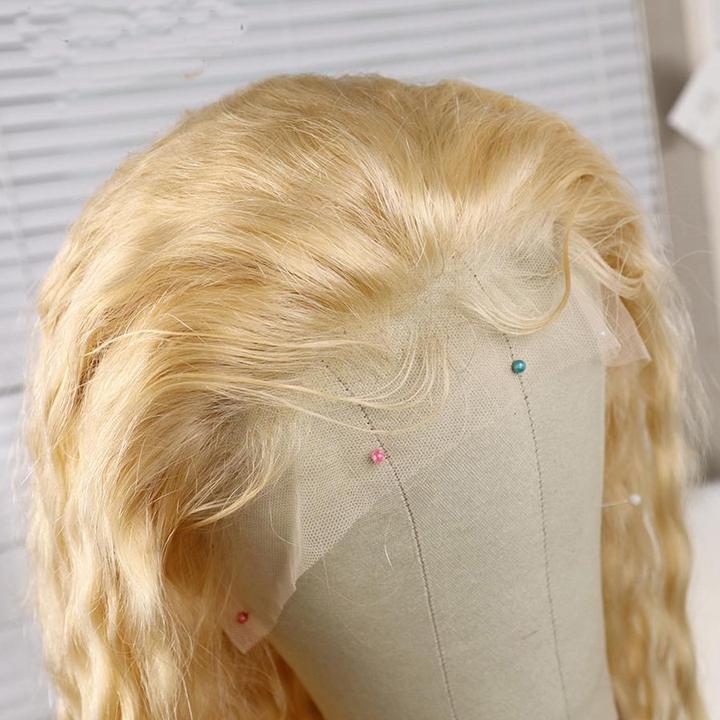 Msbeauty Lace Front 10A Blonde Curly Human Hair Wig - MSBEAUTY HAIR