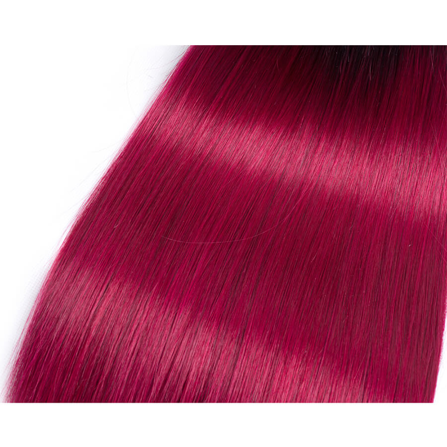 Msbeauty T1B/Burg Ombre Trendy Hair Color Brazilian Remy 3 Pcs/Pack Bundles Deal - MSBEAUTY HAIR