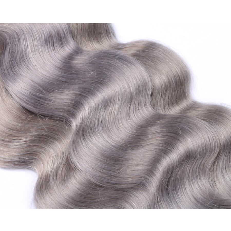 Msbeauty Ombre T1B/Grey Body Wave Human Hair Weave 3 Bundles Remy Unprocessed Hair - MSBEAUTY HAIR