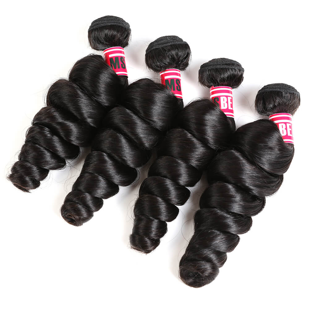 Msbeauty 2019 Best Seller Hair 4 Bundles Loose Wave 8A Virgin Brazilian Wavy Human Hair Weave - MSBEAUTY HAIR