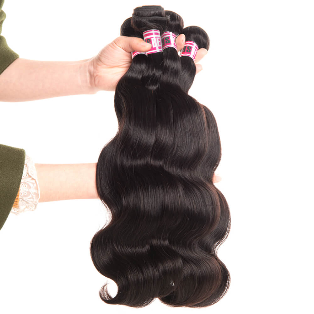 Msbeauty Indian Remy Unprocessed Body Wave Human Hair 4 Bundles Deal - MSBEAUTY HAIR