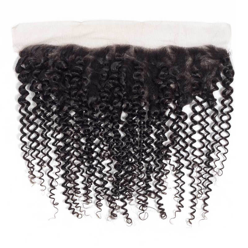 Msbeauty Indian 8A Kinky Curly Human Hair Bundles 3 Pcs With 13*4 Lace Frontal Closure - MSBEAUTY HAIR