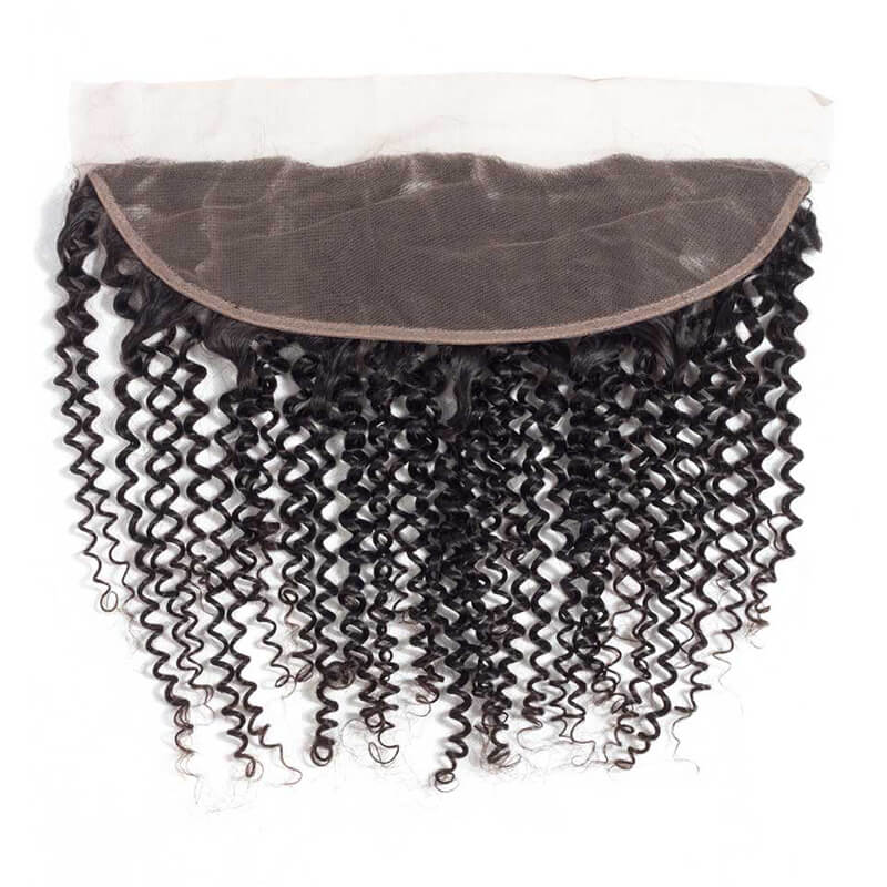 Msbeauty Indian 8A Kinky Curly Human Hair Bundles 3 Pcs With 13*4 Lace Frontal Closure - MSBEAUTY HAIR