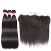 Msbeauty Peruvian Straight Remy 3 Bundles And 13*4 Lace Frontal 10"-20" Hair Closure - MSBEAUTY HAIR