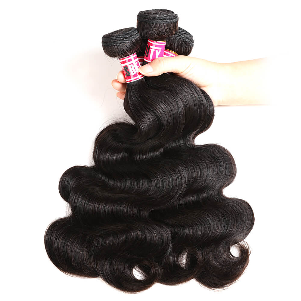 Msbeauty Body Wave Brazilian Remy Hair 3 Pcs With 13x4 Pre Plucked 8A Lace Frontal Closure - MSBEAUTY HAIR