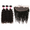 Msbeauty Best Seller Curly Hair Bundles Malaysian Deep Wave 3 Pcs with 13*4 Frontal Closure - MSBEAUTY HAIR