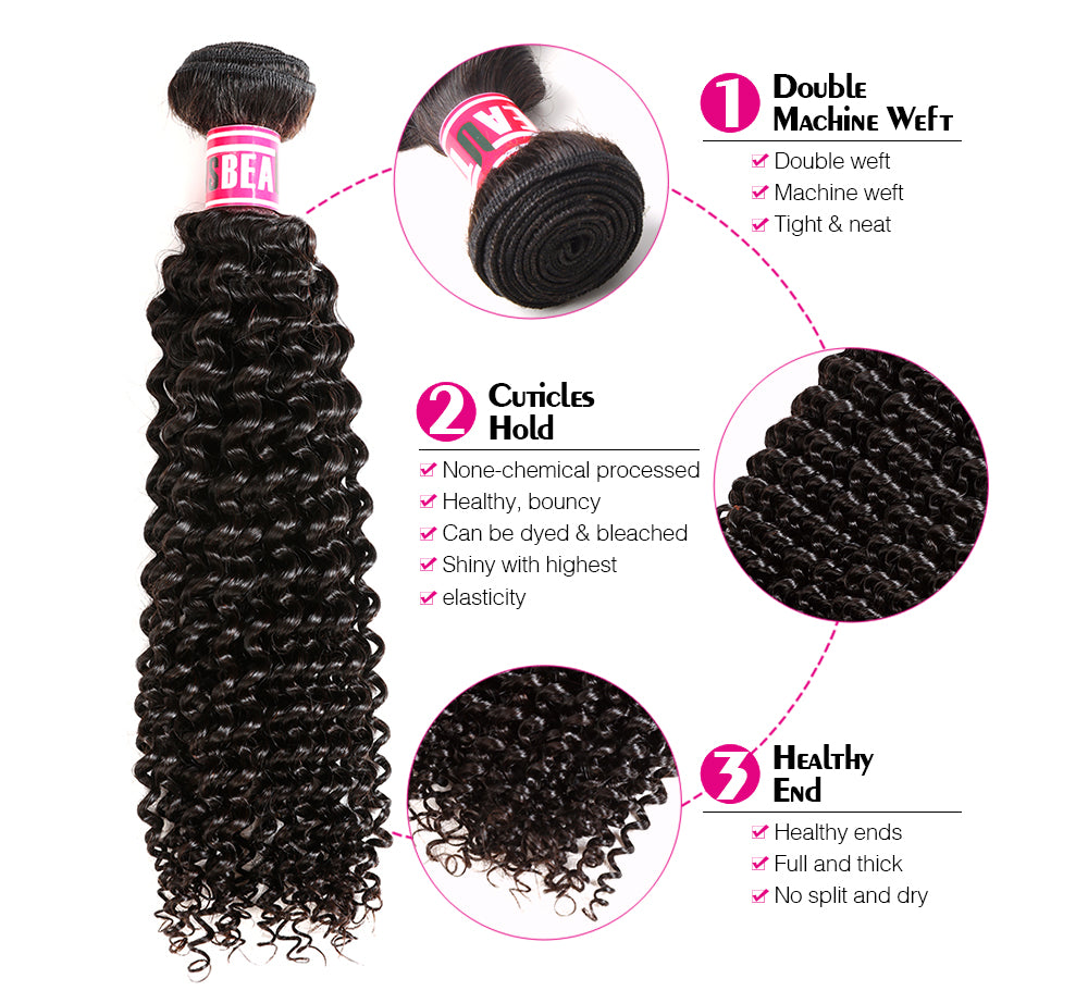 Msbeauty Brazilian Kinky Curly Hair Bundles 4 Pcs Sale Afro Curly Human Hair - MSBEAUTY HAIR